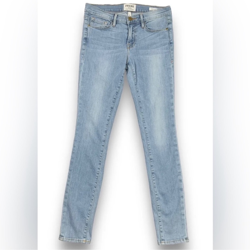 FRAME Jeans Size 28 Le Skinny de Jeanne Stretch Light‎ Wash Denim 28x29